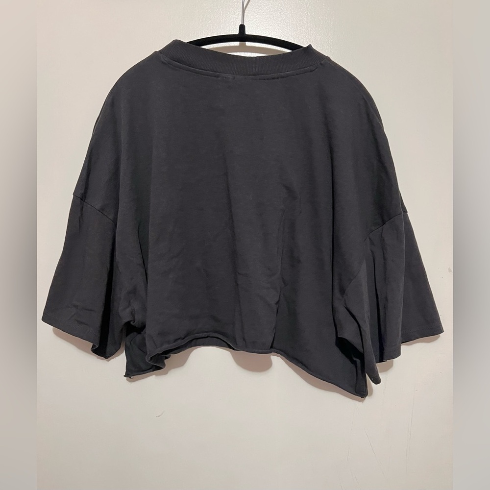 Women’s Divided Cropped T Shirt Top - Picture 2 of 4